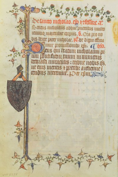 Página de un libro de horas, c.1400-40 de English School